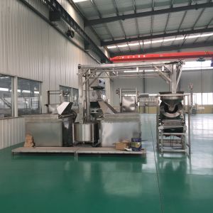 China Automatic Batch Groundnut Frying Machine , Industrial Nut Frying Line wholesale