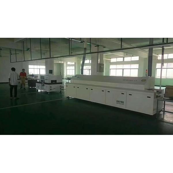 Chain Rail Type Reflow Soldering Machine , 8 Zone PC Control SMD Reflow Oven