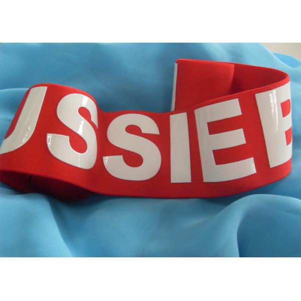 Eco - Friendly Garment Use Screen Printed Clothing Labels 100% Silicone Material