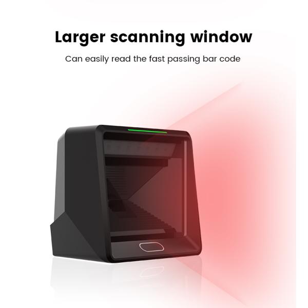 A 2D Desktop Barcode Scanner Automatic Scanning Hands Free QR Code Reader for Supermarket