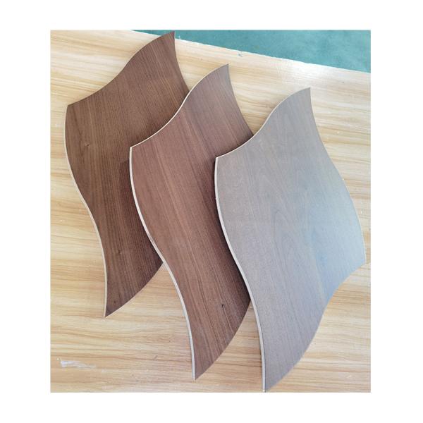 Modular Geometric Wood Flooring Leaf Shaped Walnut Parquet Flooring