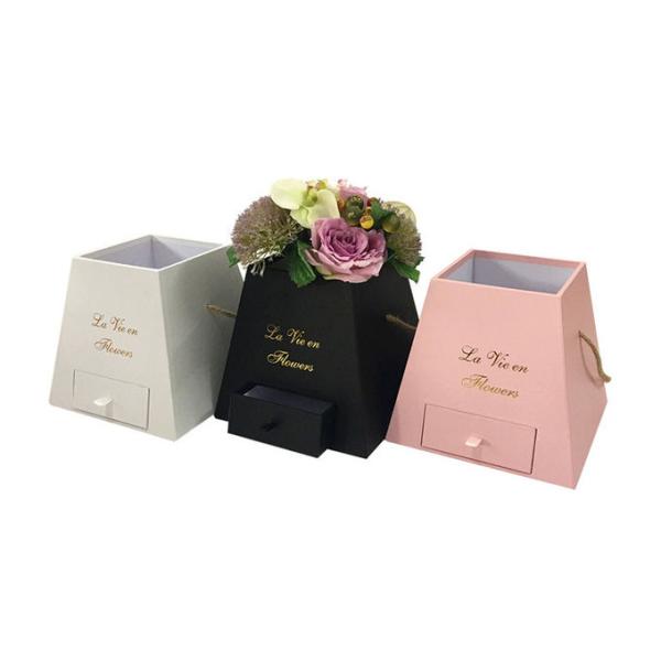 Different Design Cardboard Flower Boxes Environmental Friendly With Custom Logo