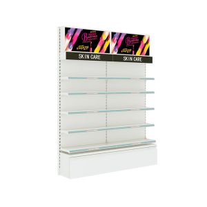 China Professional Makeup Display Stands / Wall Mounted Cosmetic Display Showcase wholesale