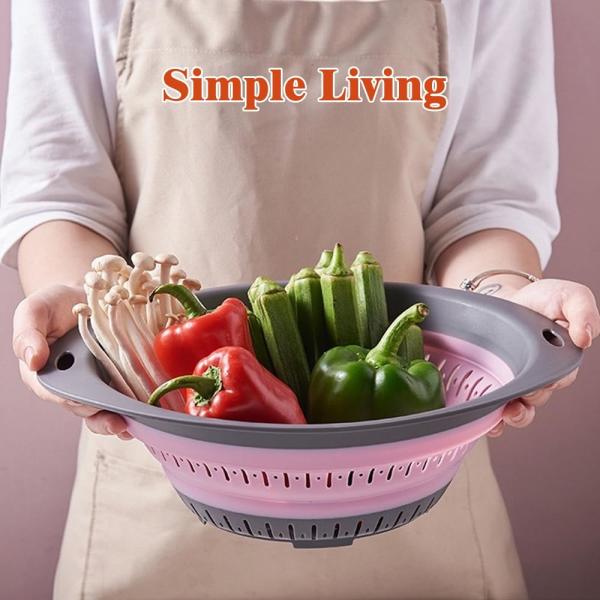 Collapsible Colander And Strainer Silicone Strainer Colanders & Food Strainers For Vegetable And Fruit Kitchen Essential