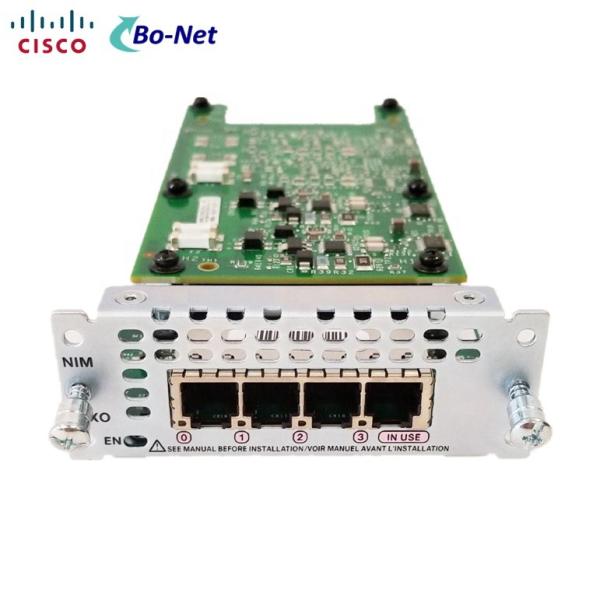 Quality Plug In Cisco Transceiver Module 4 Ports Networking Voice Interface Hub Card NIM-4FXO for sale