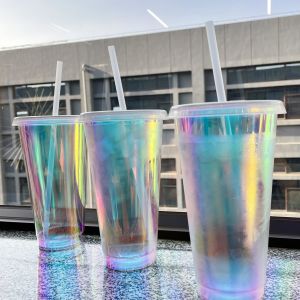 24oz PP Plastic Hologram Coffee Cup Support Customization