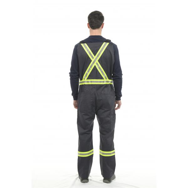 210-350gsm 9 CAL Flame Retardant Coverall Workwear FR Bib Overalls With Reflective Tape
