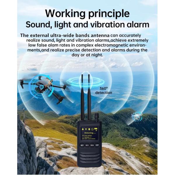 Hand-Held 400MHz-6GHz Full Band 1-2km Range Detection Wireless Alarm System Signal Detector