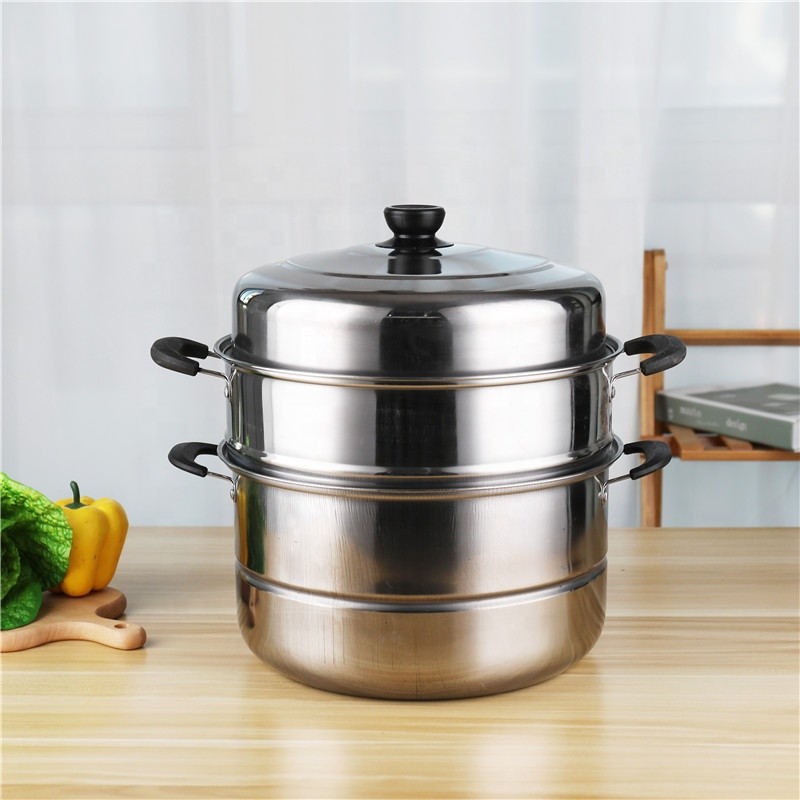 China All - Season Household Stackable Steamer Pot Two Layers With Handle wholesale