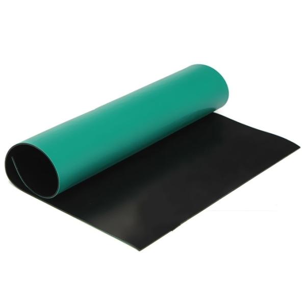 High Temperature Reclaimed Antistatic ESD Mat Roll Green Smooth Cleanroom Floor Table