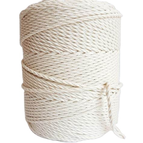 Macrame Cord 5mm Cotton 3 Strands Rope Twine for Various Applications Length 0-10000m