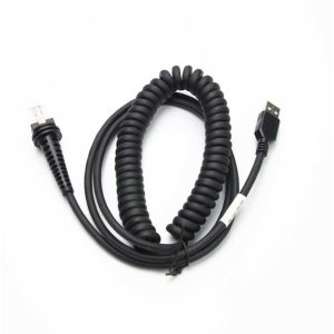 China Spiral PVC USB Barcode Scanner Cord For Honeywell 1900GSR 1902GHD on sale