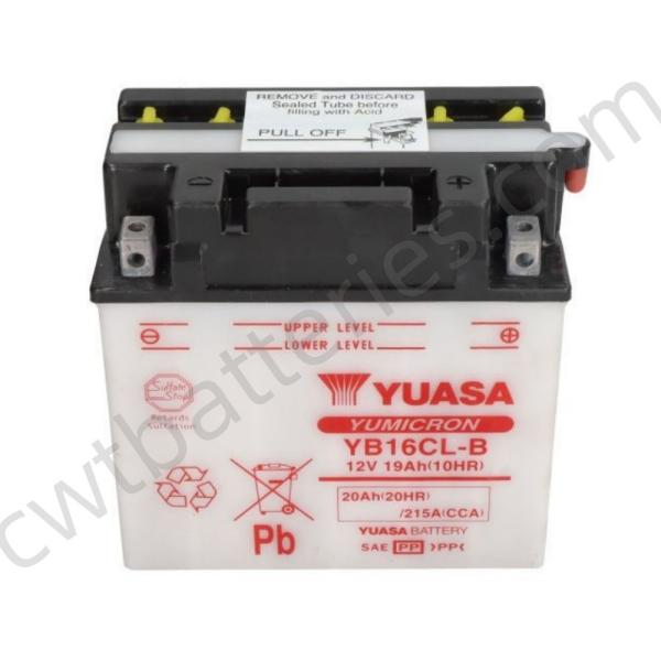 YUASA YB16CL-B Jet Ski Battery Rechargeable 12V 19Ah Replacement Batteries Ready to Use Type