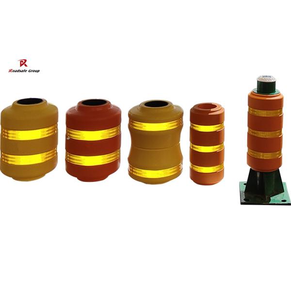 Wholesale Safety Rolling Guardrail Yellow EVA Roller Barrier Highway Traffic Safety Guardrail Roadway Crash Barrier