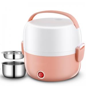 China Two Layers Electric Cooker Box 250W Pink Rice Cooker Custom Stainless Steel on sale