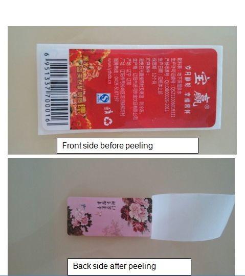 Quality Red Flowers Double Sided Printed Adhesive Labels in Mineral Water Bottles for sale