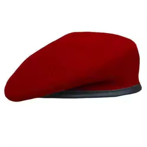 Top Quality Tactical Adjustable Custom Woolen Beret With Silver Badge