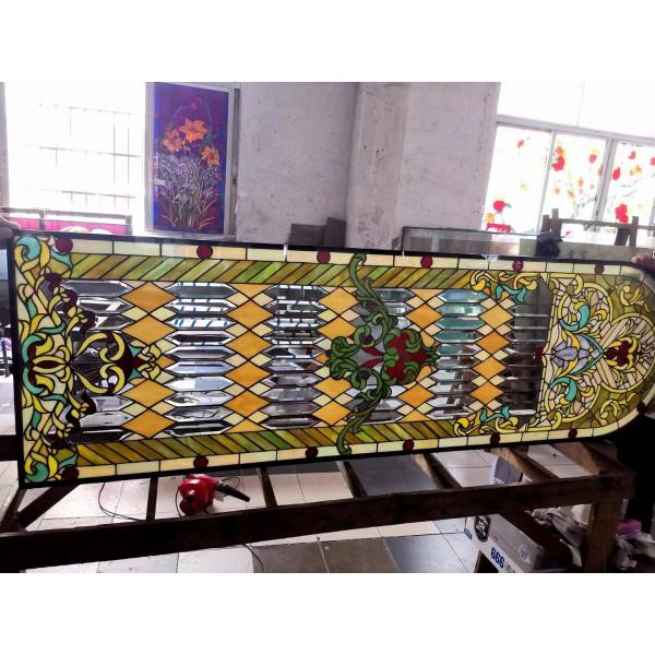 Church Inlaid Hot Melt Glass Decorative Crystal Art Glass Door