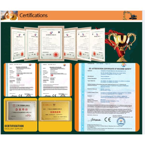 Customized Color Excavator Pile Driving Boom Arm With Hammer Auger Attachment