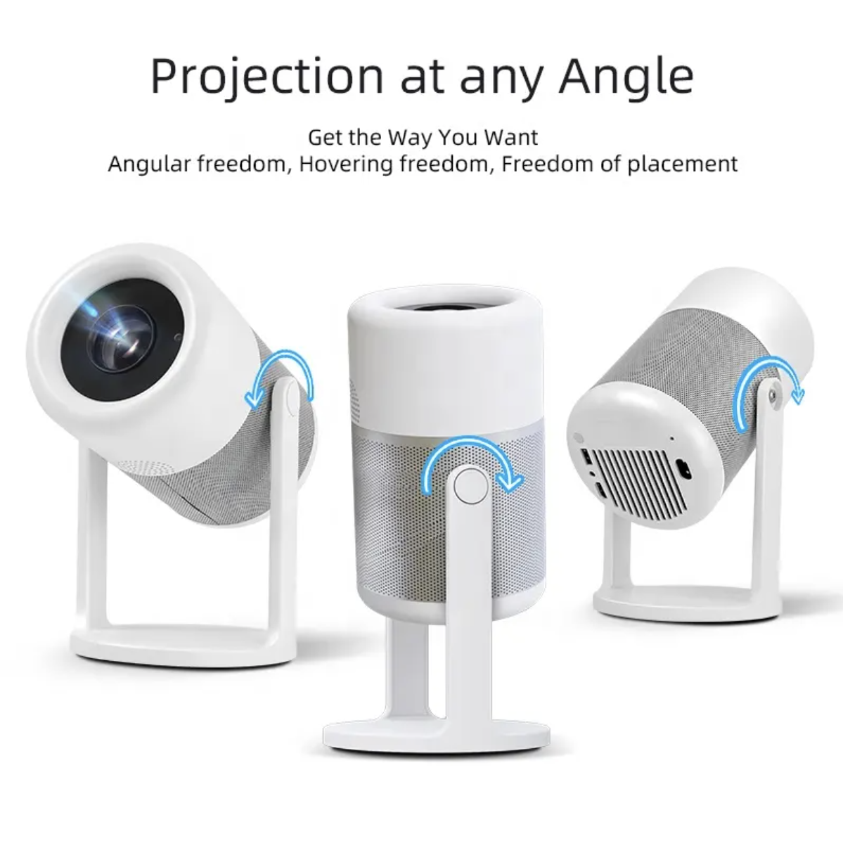 J1 Dark Gray Freestyle Projector 720P 1080P Smart Mini Projector With Android 11.0