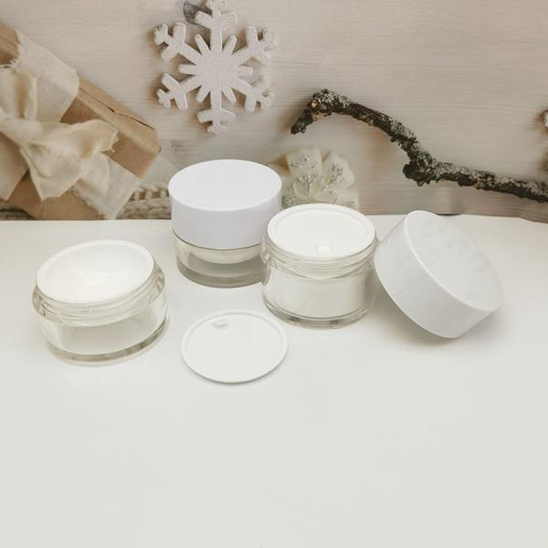 Empty AS Plastic Cosmetic Cream Jar Skincare Body Butter Containers 15g 30g 50g