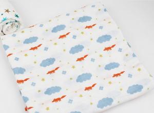 China cotton muslin swaddle blanket convenient baby swaddle，Anti-Pilling, Portable, Wearable， Printed 2 Layers wholesale