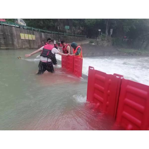 L Shape ABS Portable Movable Flood Barrier Water Diversion Barriers Flood Defence For Garage Subway Flood Risk Control