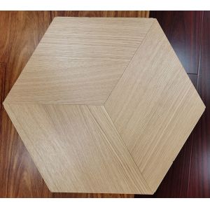 China Prime Grade Hexagon Natural Oak Parquet Flooring Straight Grain wholesale