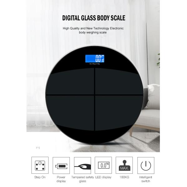 Household Bathroom 180kg Accurate ROSH Digital Body Fat Scale