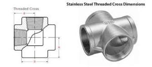 China Joint Connector Cross Stainless Steel 304 316L Pipe Fittings Threaded Cross 4 Way Cross wholesale