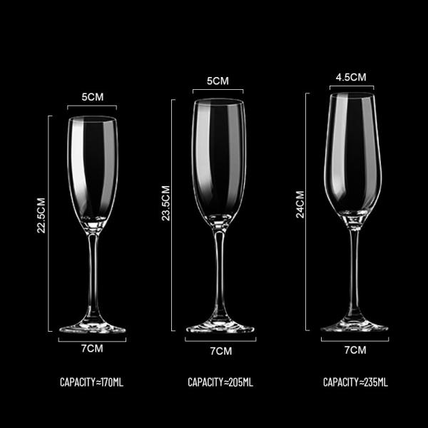 Custom Bulk Engraved Logo 6-10OZ Premium Crystal Champagne Wedding Glassware