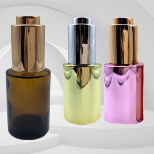 Flat Shoulder Essential Oil Glass Eye Dropper Bottles Non Toxic