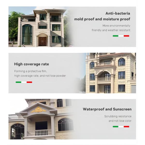 Decorative Artificial Stone Paint with Matt Glossy Finish and Spray Application Method