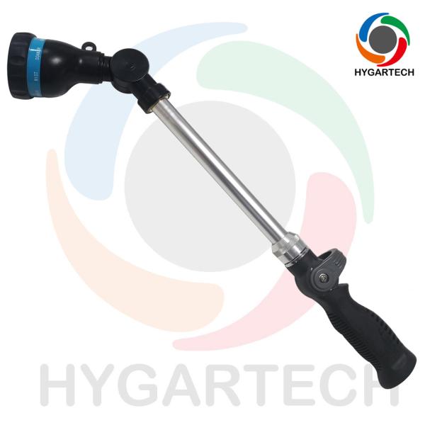 Thumb Control Valve Metal Watering Wand with 8-Pattern Water Sprayer and 20cm Aluminum Extension Tube Ideal for Plant Watering and Car Washing