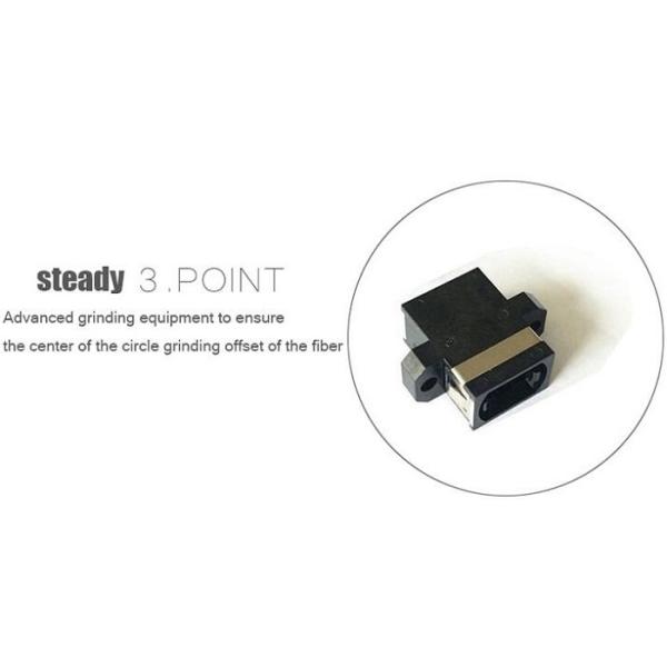 MPO MTP Flange Fiber Optic Adapter Black Bare Fiber Adapter APC Polished