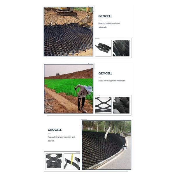 Cellular Confinement System HDPE Geocell Mat For Driveways Erosion Control