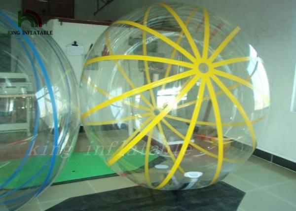 Quality 1.0mm PVC / TPU Inflatable Walk On Water Ball Walking Ball Self-Stand 2m Diameter for sale