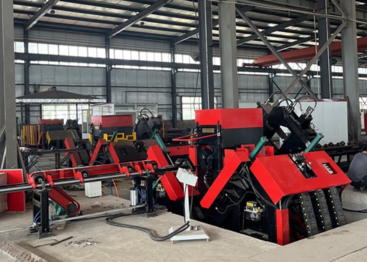 220V Steel Drilling Punching Marking CNC Angle Drill Machine With PLC Core Components