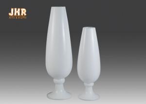 China Wine Cup Shape Fiberglass Planters Floor Vases Wedding Decor Glossy White wholesale