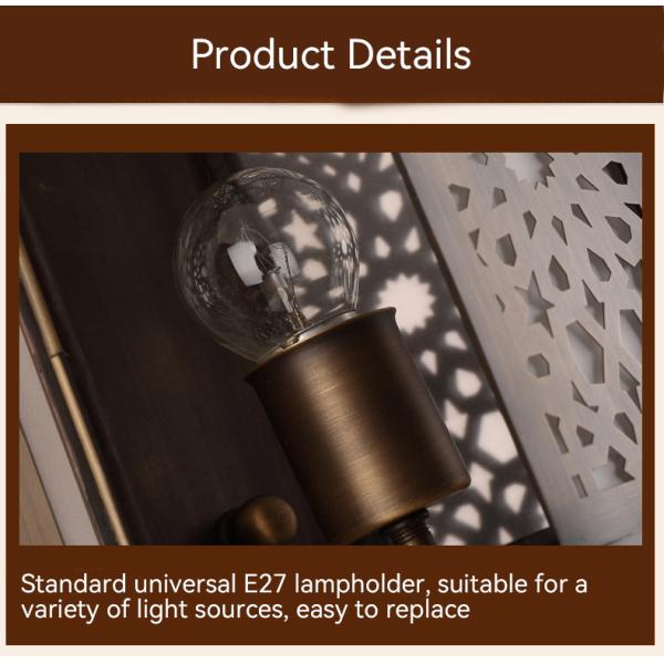 Luminous Efficiency Vintage Copper Wall Light In Villa Courtyard Hotel Gate