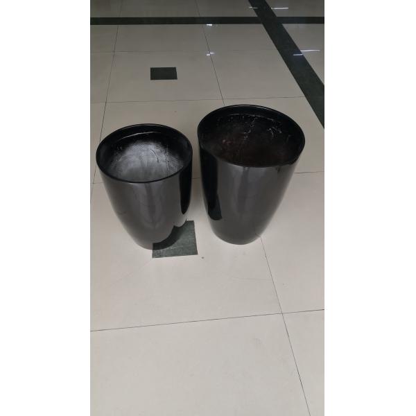 Round Large Fiberglass Flower Pots for Outdoor Street Landscape