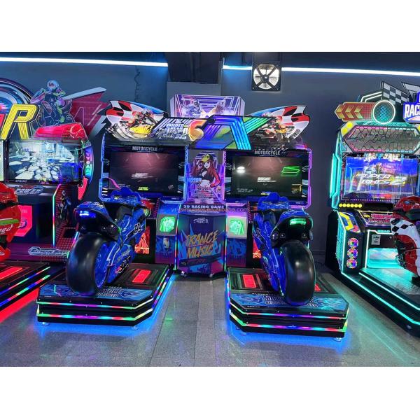 Coin Pusher HD 2 Player Racing Arcade Machine Motorbike Arcade Machiner 400W