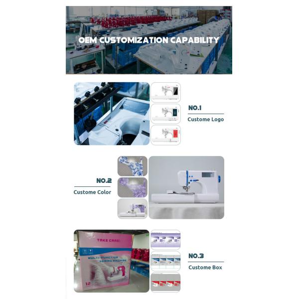 235mm BAI Automatic Embroidery Machine 650rpm Large Needle Plate