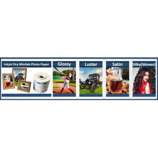 Premium RC Minilab Photo Paper Inkjet Photo Paper Roll For Inkjet Printers