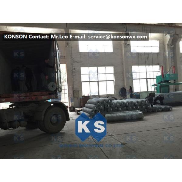 Double Twisted Hexagonal Wire Mesh With Galfan Wire For Gabion Boxes / Cages