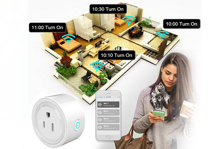 Home Automation Tuya Smart Outlet With Remote Switch CE Certificate