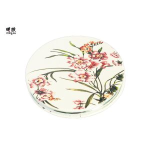 Personalised Small Compact Mirror With Logo PU Leather Material