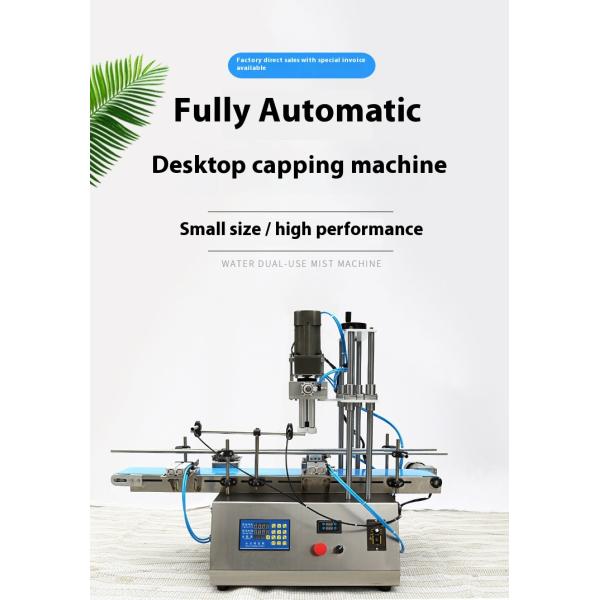 High Efficiency Semi Automatic Desktop Pneumatic Screw Machine Plastic Cap for Cosmetics Water Beverages Glass Spray Bottles