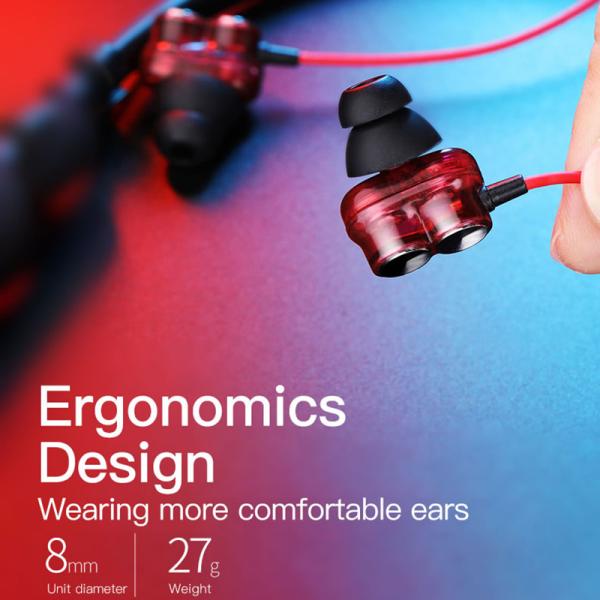 Dual Dynamic Wireless Headphones Bluetooth Earphones Neckband Collar Headset Handsfree Headphone Sport Earbuds for Phone Bx345