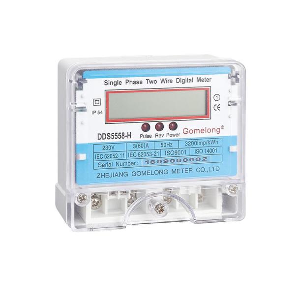 Quality DDS5558 Single Phase Digital Static Kwh Meter medidor electrico monofasico for sale